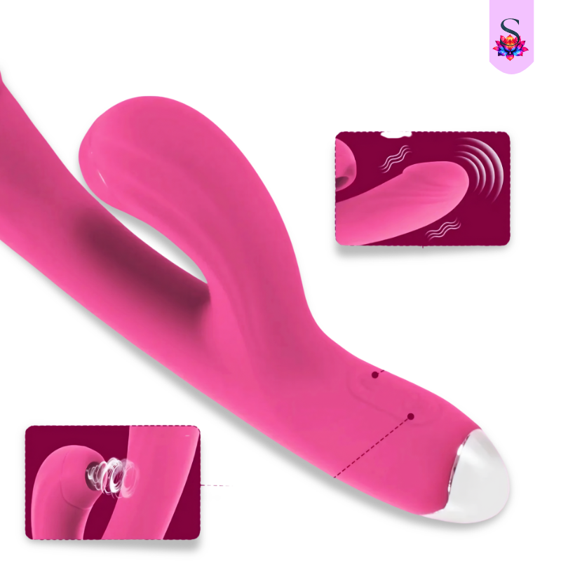 Delícia Dupla - Vibrador e Sugador