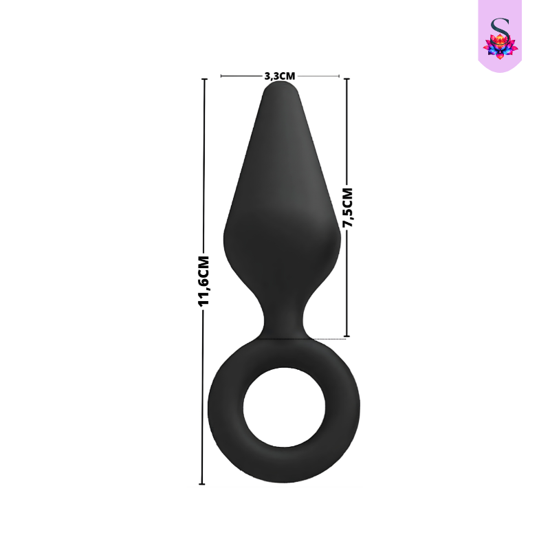 Plug Anal em Formato de Cone com Alça