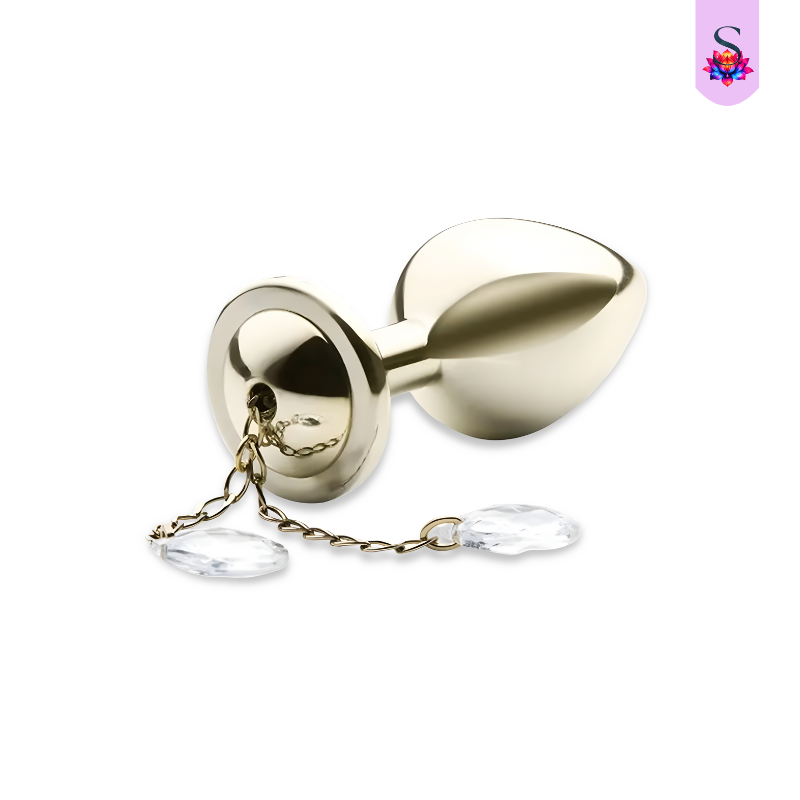 Plug Anal M Dourado com Pingente