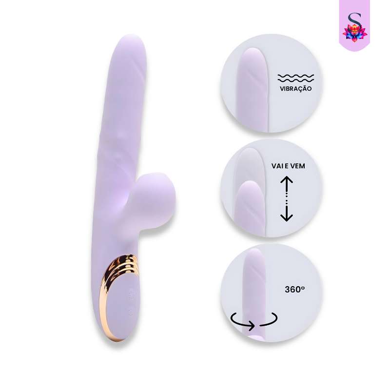 Vibrador Íntimo Vai e Vem com 360 graus