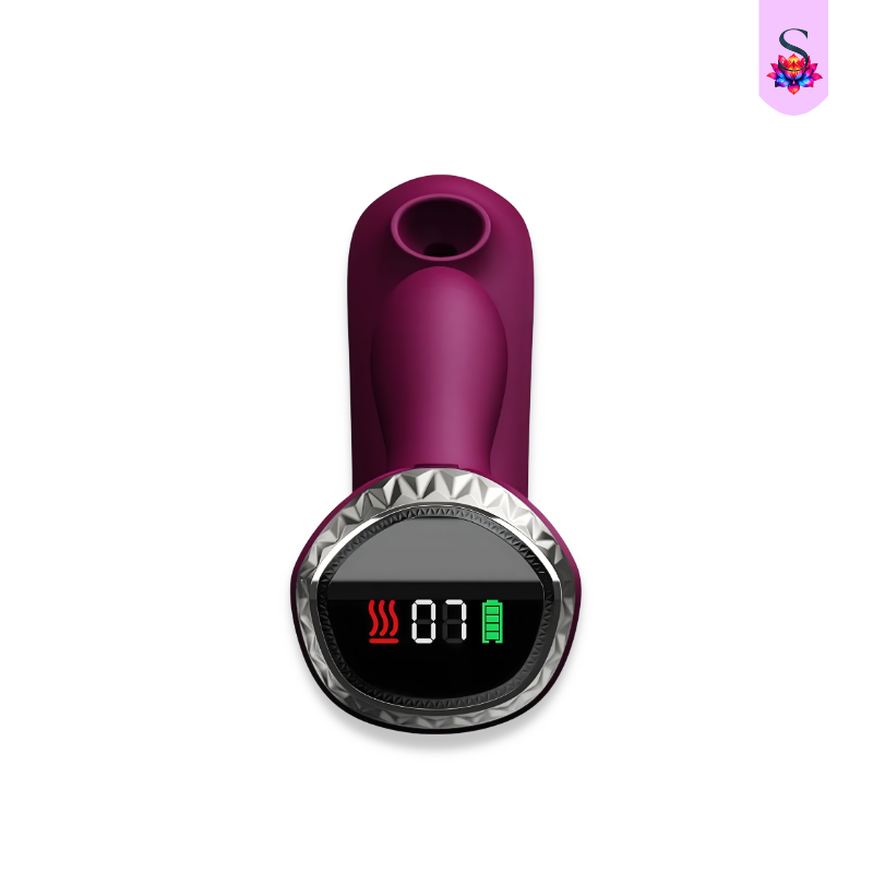 Vibrador com Sugador e Aquecimento