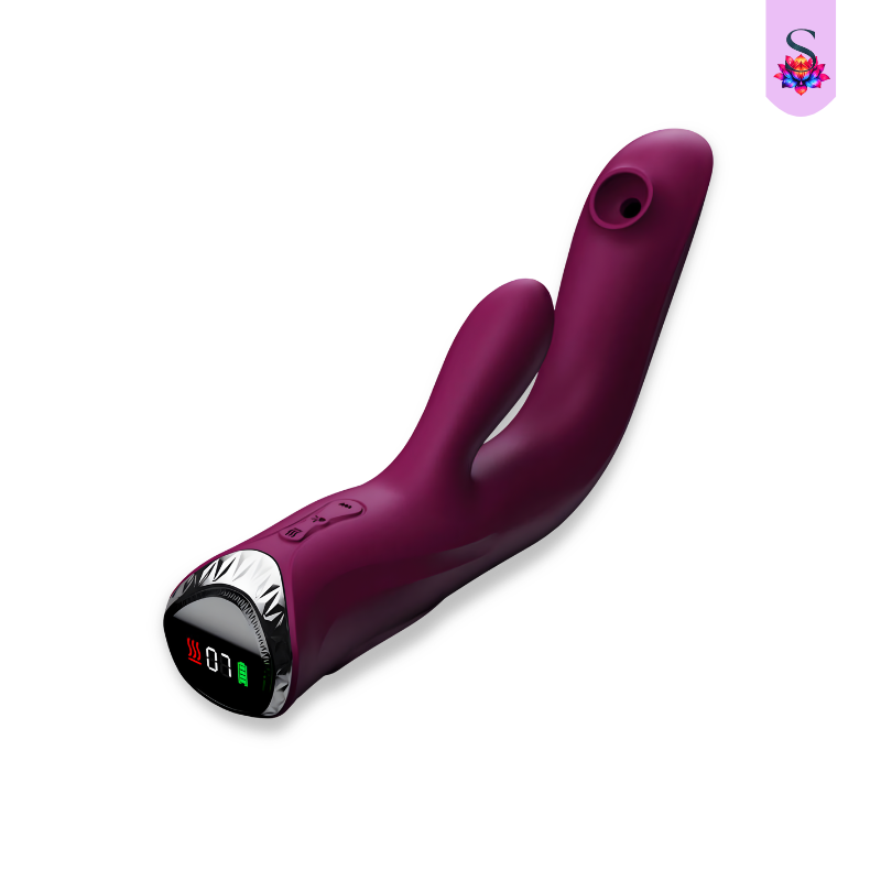 Vibrador com Sugador e Aquecimento